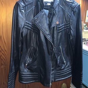 Michael Kors black leather jacket size XL